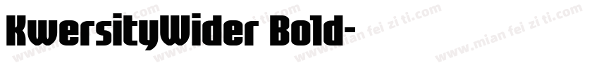 KwersityWider Bold字体转换